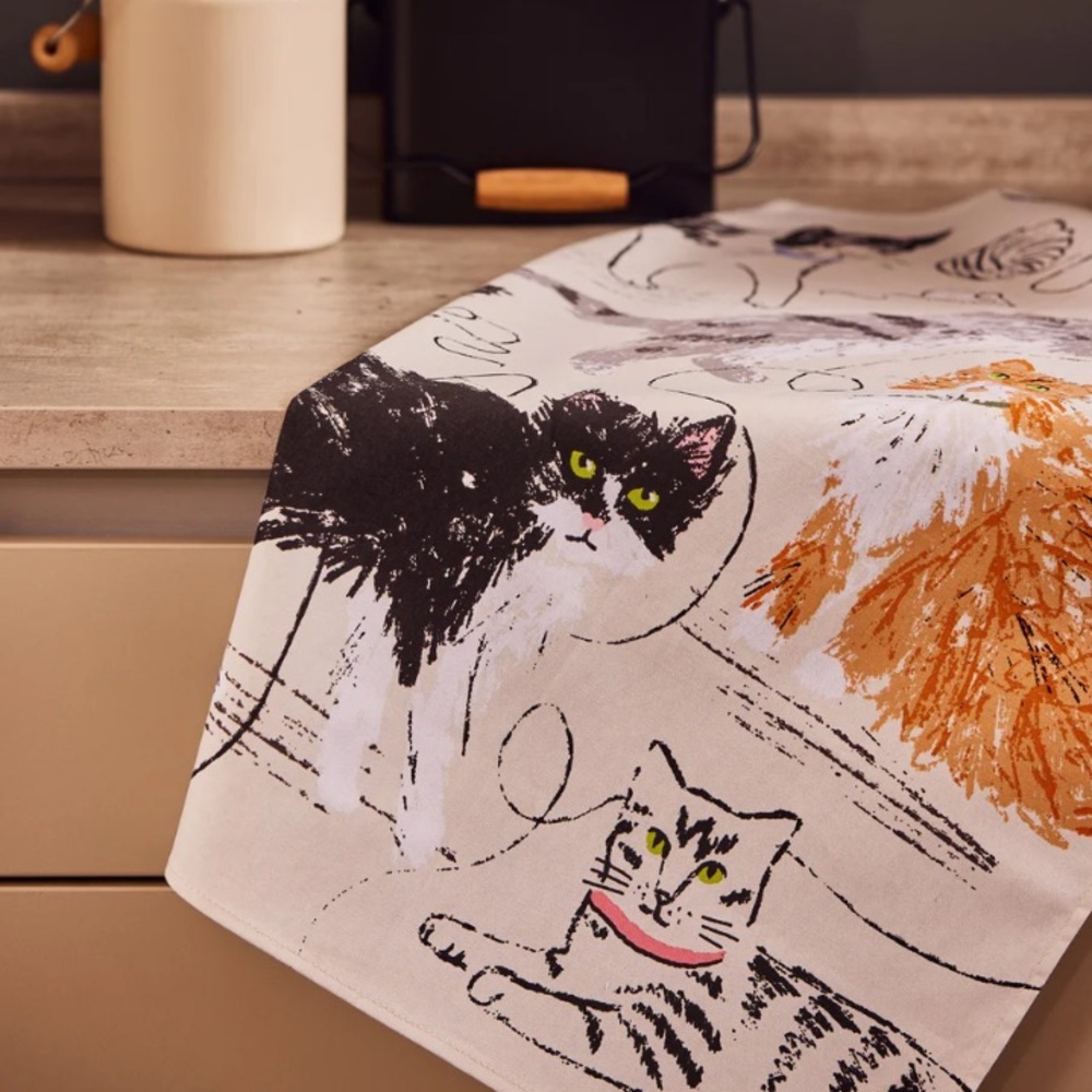 ULSTER WEAVERS 🐾 Feline Friends Cat Kitchen Towel - Picture 2 of 6
